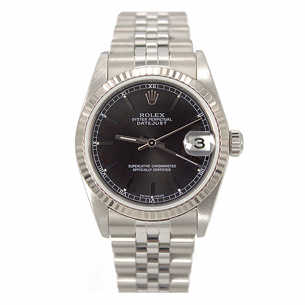 Rolex Stainless Steel & White Gold Midsize Datejust