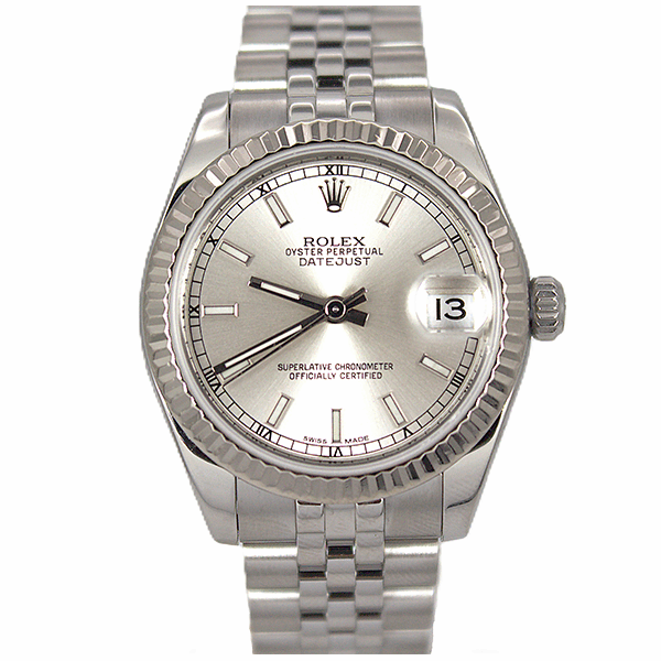Rolex Steel & White Gold Mid-Size Datejust