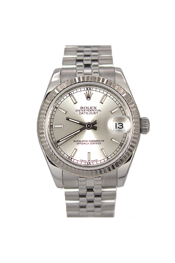 Rolex Steel & White Gold Mid-Size Datejust