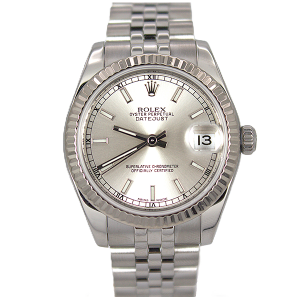 Rolex Steel & White Gold Mid-Size Datejust